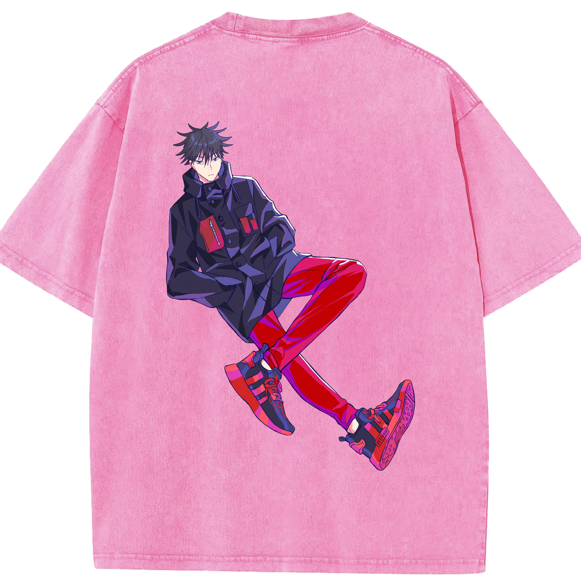 （画像用） 呪術廻戦 Jujutsu Kaisen 綿100% ヴィンテージ風 半袖Tシャツ（背面プリント）